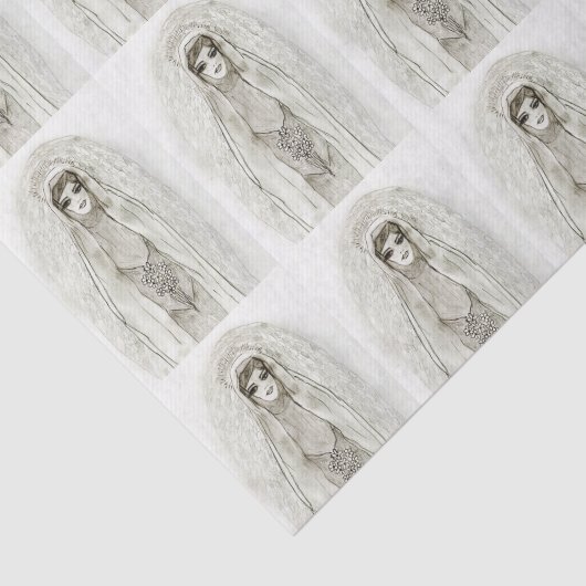 Papier Mousseline Mary dans la grotte (Détail)