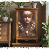 Papier Mousseline Mascarade gothique masquée femme DU1 Découpage