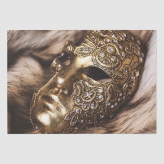 Papier Mousseline Mascarade Mascarnaval Masque Costume 17 Découpage (Recto)