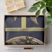 Papier Mousseline Mascarnaval Mascarade Mascaré Lune Or 14 Découpage (Cadeau)