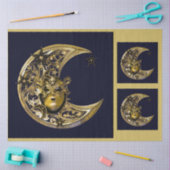 Papier Mousseline Mascarnaval Mascarade Mascaré Lune Or 14 Découpage (Artisanat)
