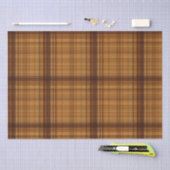 Papier Mousseline Masculine Browns Plaid Motif (Artisanat)