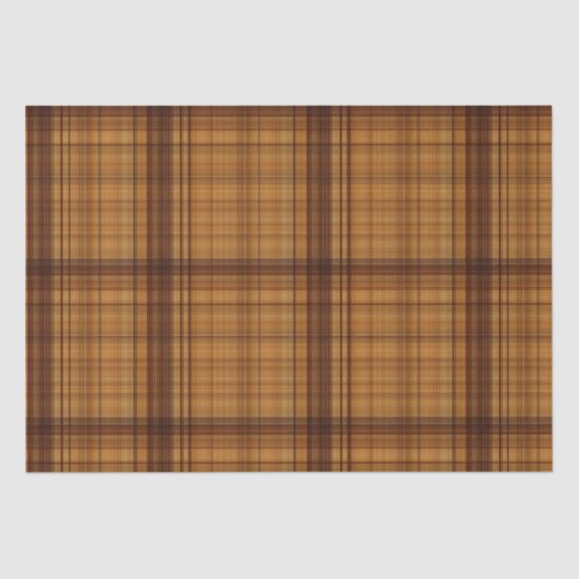Papier Mousseline Masculine Browns Plaid Motif (Recto)