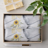 Papier Mousseline Mason Jar Tournesol Fleur Russe Tissu Papier (Cadeau)