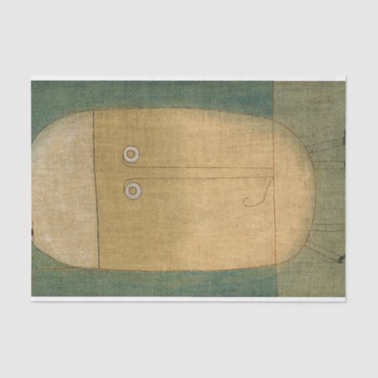 Papier Mousseline Masque de la peur par Paul Klee (Recto)