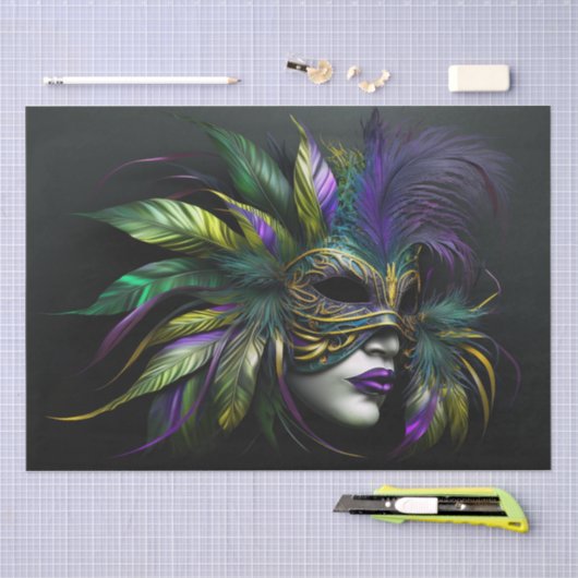 Papier Mousseline Masque Mardi Gras (Artisanat)