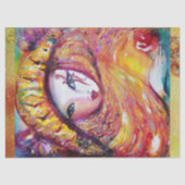 PAPIER MOUSSELINE MASQUÉRADE VÉNÉTIENNE - MASQUE EN JAUNE (Recto)