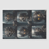 Papier Mousseline Masques faciaux démon cyberpunk gothique (Recto)