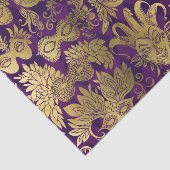 Papier Mousseline Masques masqués en or sur Motif violet (Détail)