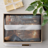 Papier Mousseline Mastiff steampunk chien jouer de la guitare - (Cadeau)