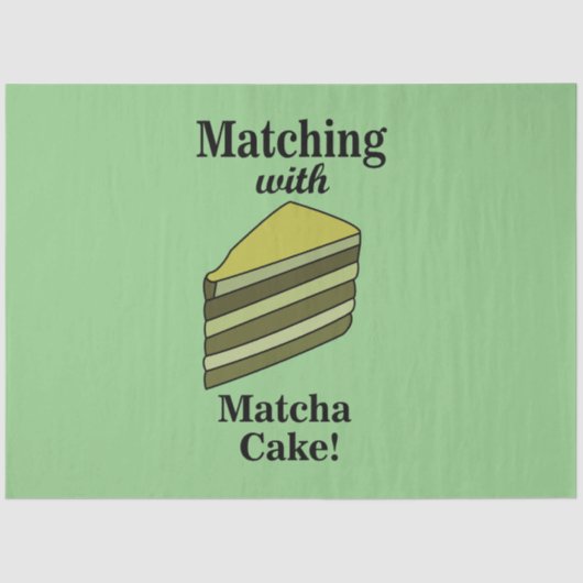 Papier Mousseline Matcha Green Cake Food drôle (Recto)