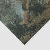 Papier Mousseline Matin dans une forêt de pins (Ours dans les bois) (Détail)