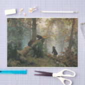 Papier Mousseline Matin dans une forêt de pins (Ours dans les bois) (Artisanat)