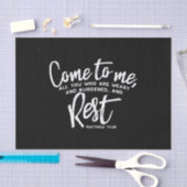 Papier Mousseline Matthieu 11 Verse de la Bible (Artisanat)