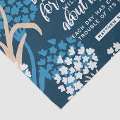 Papier Mousseline Matthieu 6:34 Verse de la Bible (Détail)