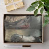 Papier Mousseline Mature Cowgirl With Horse in Field Decoupage (Cadeau)