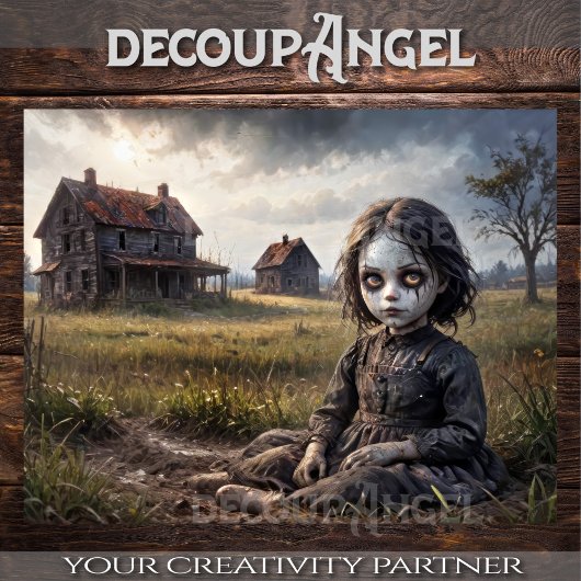 Papier Mousseline Maudite fille dans un triage abandonné