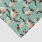 Papier Mousseline Mauvais chats siamois frapper des trucs (Détail)