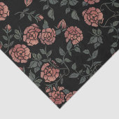 Papier Mousseline Mauve Dusty Floral Motif Fleurs (Détail)