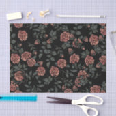 Papier Mousseline Mauve Dusty Floral Motif Fleurs (Artisanat)