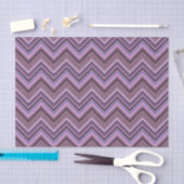 Papier Mousseline Mauve zigzag stripes (Artisanat)