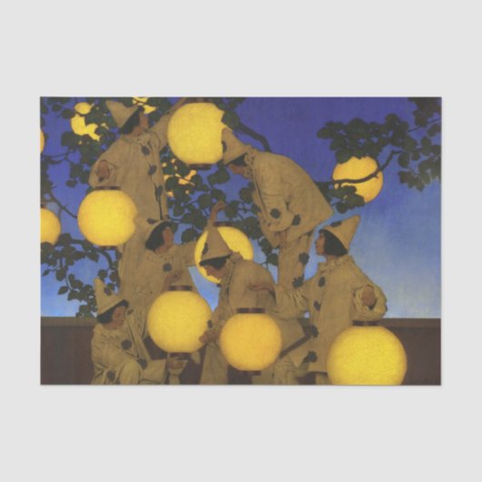 Papier Mousseline Maxfield Parrish Les Porteuses de Lanternes 1908 V (Recto)