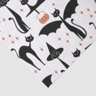 Papier Mousseline MCM Halloween robe fantaisie minimaliste Chats bla