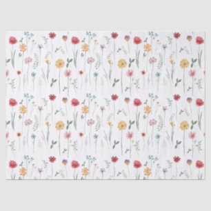 Papier Mousseline Meadow Fleur sauvage Motif Cottagecore Boho Vibe