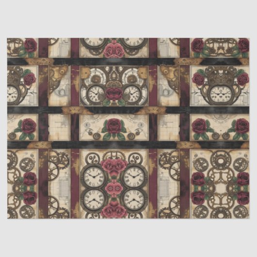 Papier Mousseline Mechanical Steampunk (Recto)