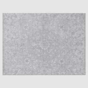 Papier Mousseline Médaille florale vintage en argent Découpage Ornat