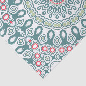 Papier Mousseline Médaillon de style global sarcelle et vert (Détail)
