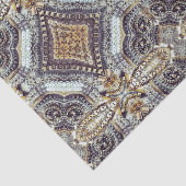 Papier Mousseline Médaillon d'or gris kaléidoscopique (Détail)