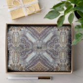 Papier Mousseline Médaillon d'or gris kaléidoscopique (Cadeau)