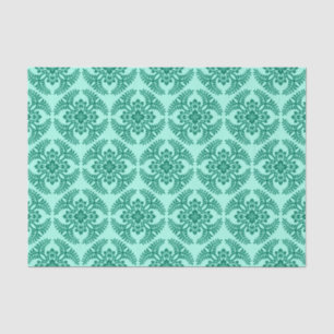 Papier Mousseline Médaillon japonais Motif, Aqua et Turquoise
