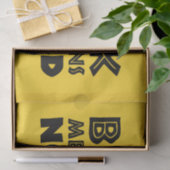 PAPIER MOUSSELINE MÉDALLIONS NOIRES PAS D'OR (Cadeau)