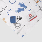 Papier Mousseline Médecin Médicale moderne Motif infirmière (Détail)