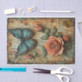 Papier Mousseline Média mixte rose et papillon (Artisanat)