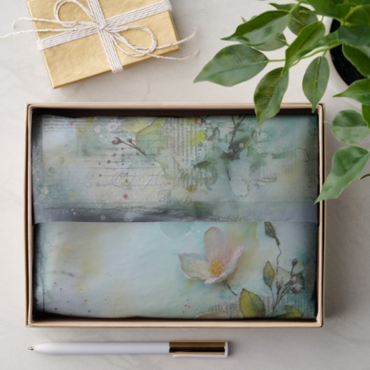 Papier Mousseline Média mixte Turquoise souple (Cadeau)