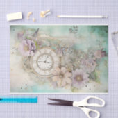 Papier Mousseline Médias et horloge mixtes (Artisanat)