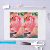 Papier Mousseline Médias mélangés de decoupage rose de bouteille (Artisanat)