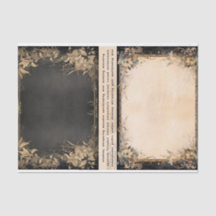 Papier Mousseline Médias mixtes Artiste Junk Journal Dark Gothic