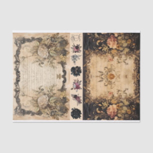 Papier Mousseline Médias mixtes Artiste Junk Journal Dark Gothic