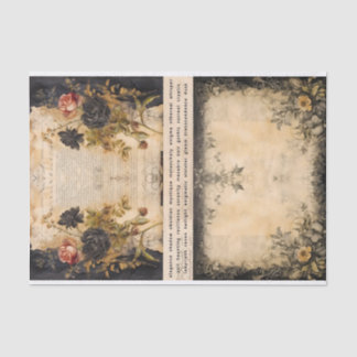 Papier Mousseline Médias mixtes Artiste Junk Journal Dark Gothic