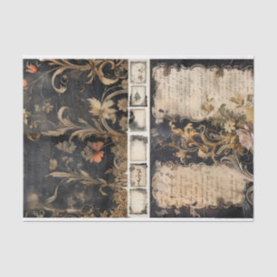 Papier Mousseline Médias mixtes Artiste Junk Journal Dark Gothic