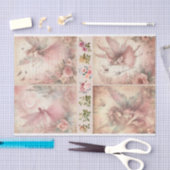 Papier Mousseline Médias mixtes Artiste Pink Junk Journal Fairy Coll (Artisanat)