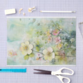 Papier Mousseline Médias mixtes dans un charmant turquoise et citron (Artisanat)