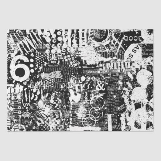 Papier Mousseline Médias mixtes pour meubles Découpage ou collage (Recto)