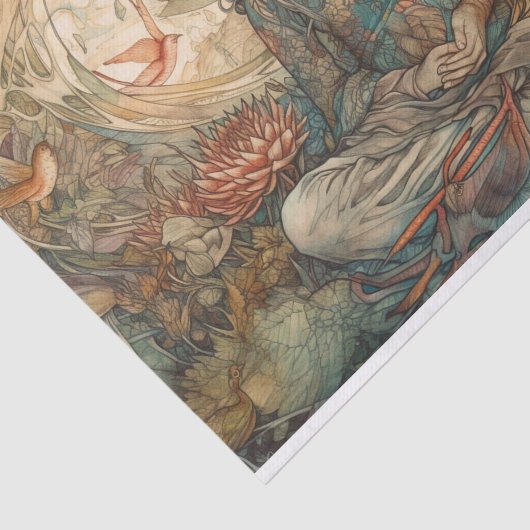 Papier Mousseline Méditation Namaste (Détail)