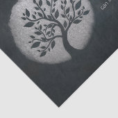 Papier Mousseline Méditation Yoga Reiki Instructeur Arbre Argent Cit (Détail)