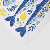 Papier Mousseline Mediterranean Summer Blue and Yellow Sardines (Détail)